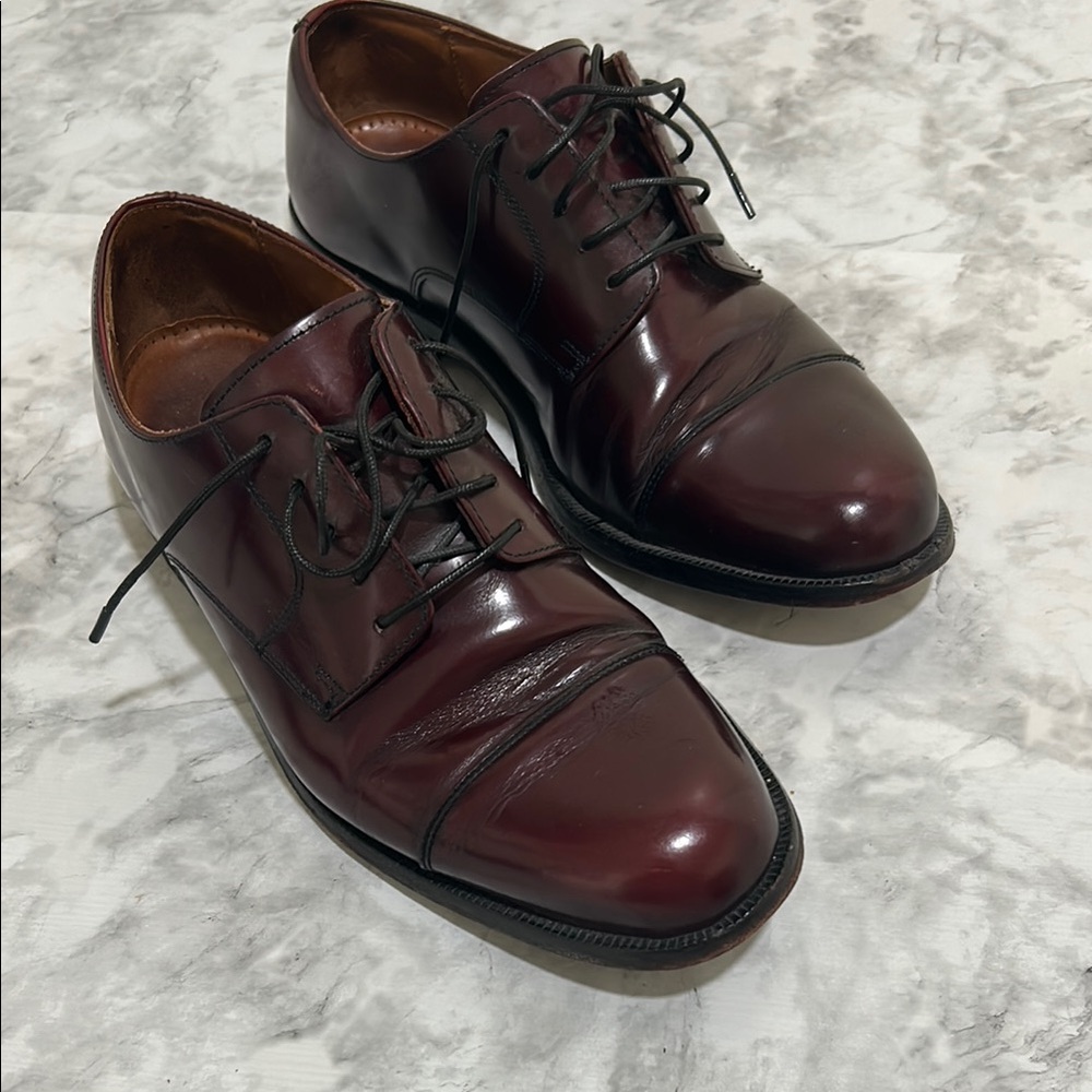 COLEHAN MENS BROWNEATHER OXFORD SHOES Sz 7.5
